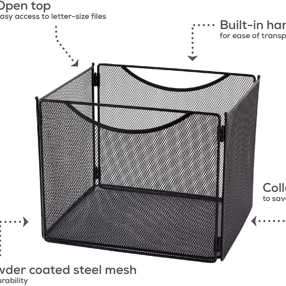 SAFCO Products Onyx Mesh File Cube 2170BL Black